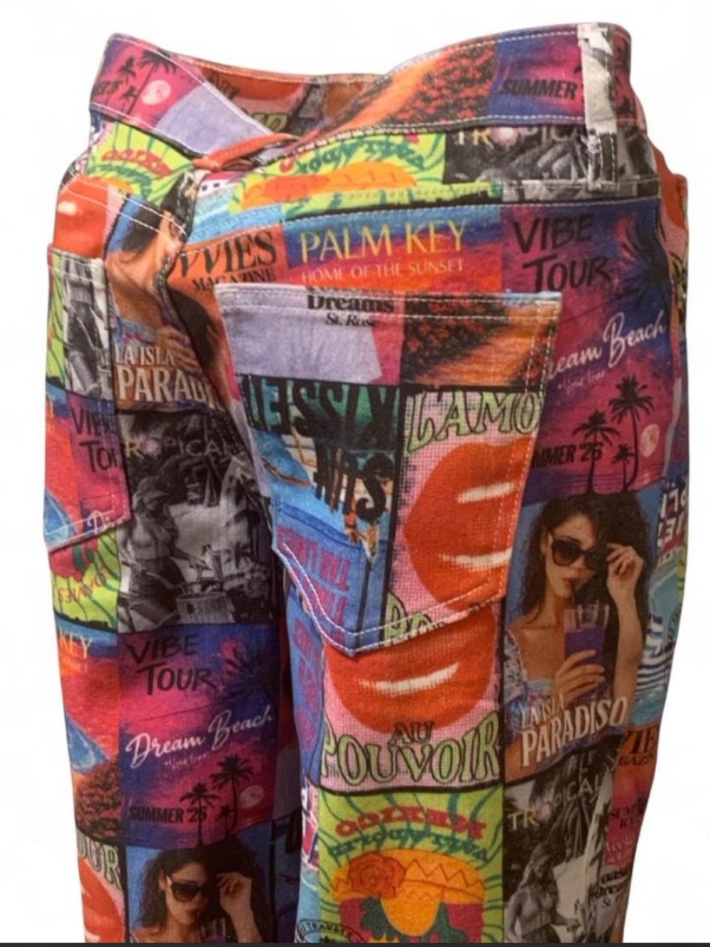 Multicolor Graphic Patchwork pant